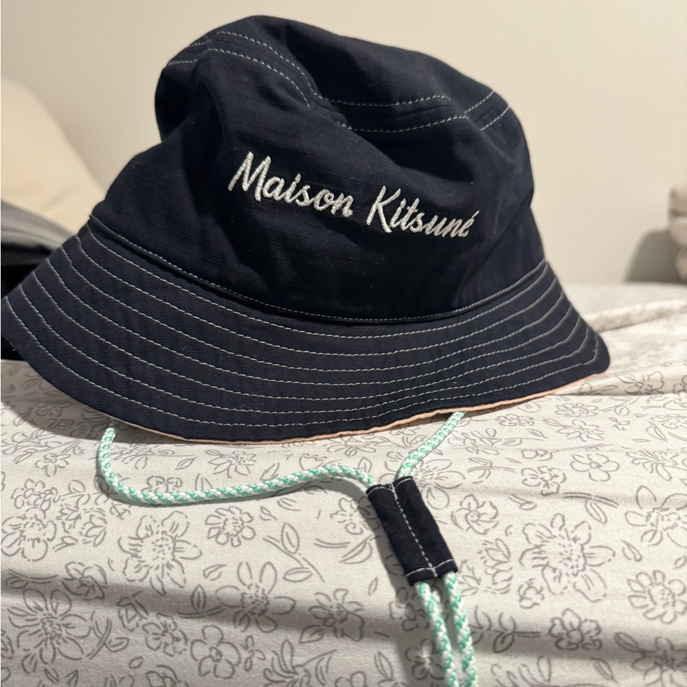 Maison Kitsuné Black Bucket Hat